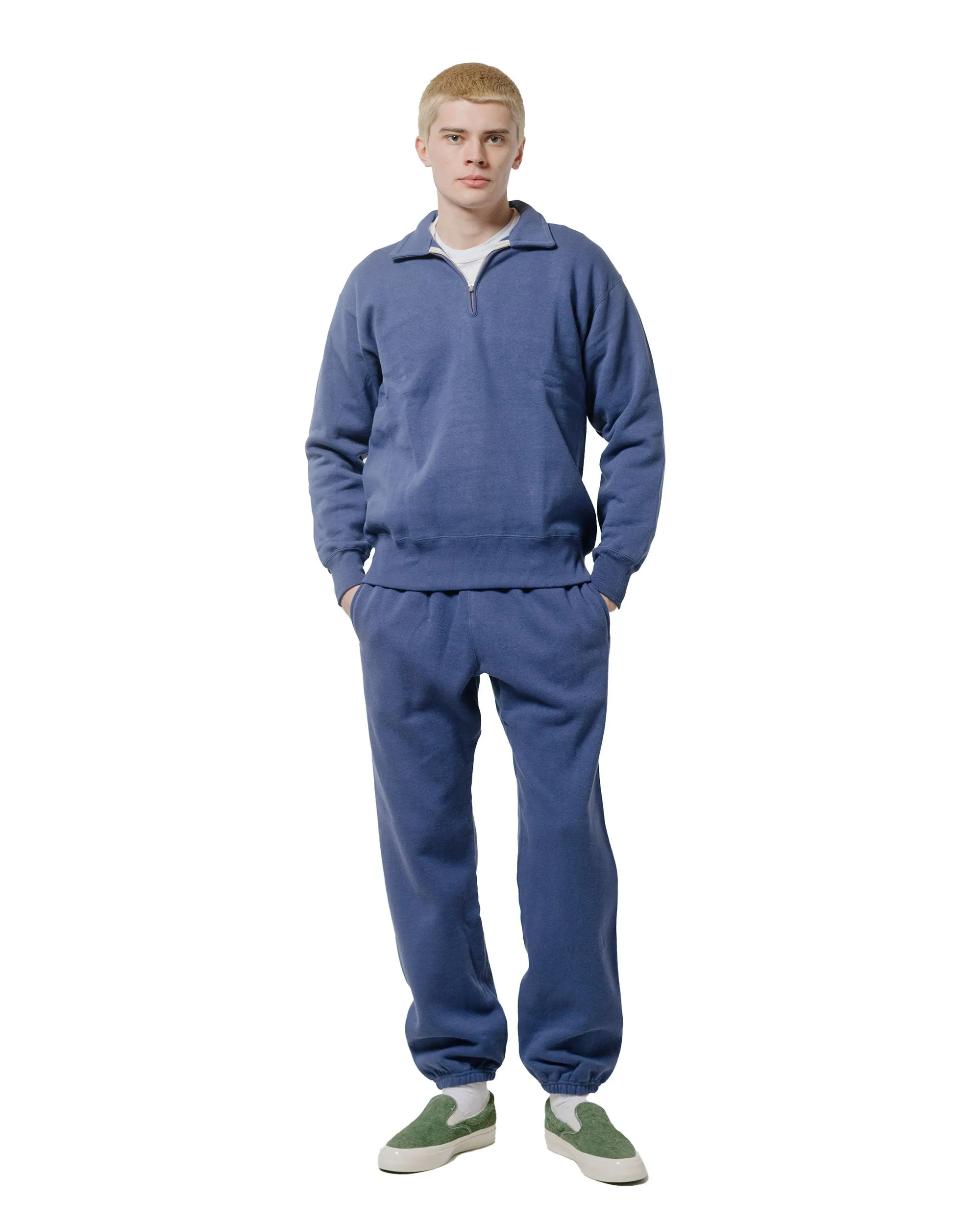 The Real Mccoy'S Mc24116 10 Oz. Loopwheel Sweat Pants Mq Navy Comfortable Hem Width