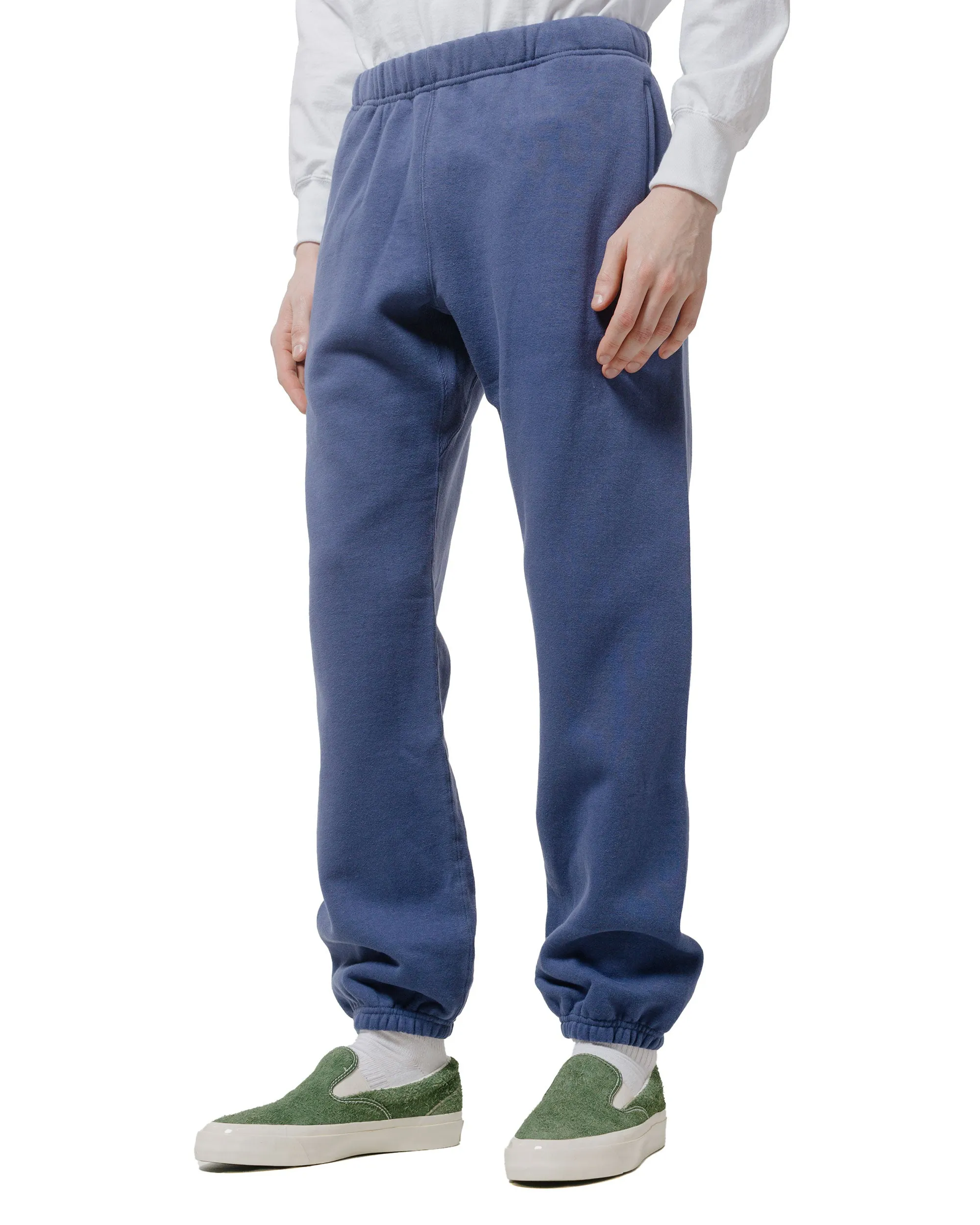 The Real Mccoy'S Mc24116 10 Oz. Loopwheel Sweat Pants Mq Navy Cinch Waist Twisted Finish