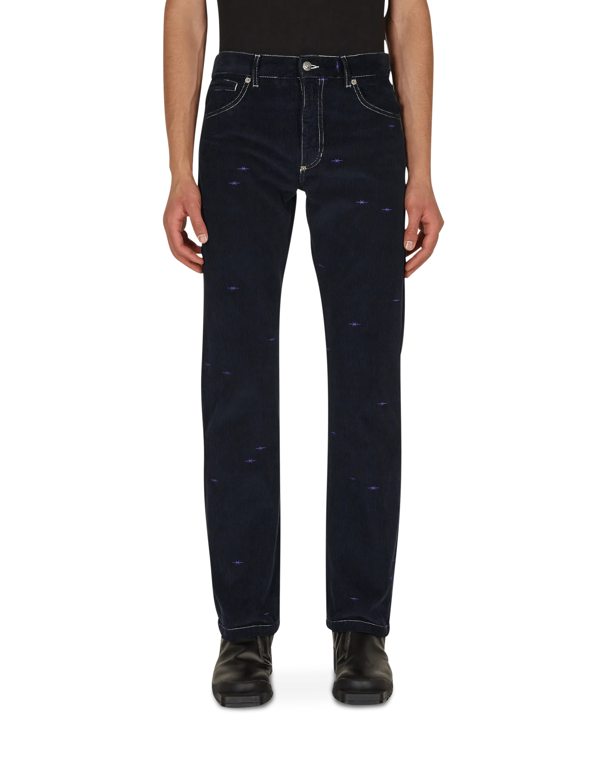 Boot Cut Pants Blue Comfortable Bottom