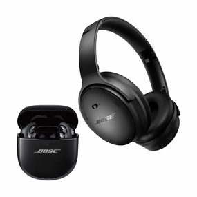 Bose QuietComfort Headphones with Active Noise Cancellation with QuietComfort Ultra Wireless Noise Cancelling Earbuds (Black) hi-fi unbalanced input,hi-fi signal purity,hi-fi acoustic panel