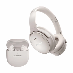 Bose QuietComfort Headphones with Active Noise Cancellation with QuietComfort Ultra Wireless Noise Cancelling Earbuds (White) hi-fi unbalanced input,hi-fi signal purity,hi-fi acoustic panel