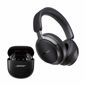 Bose QuietComfort Ultra Wireless Noise Cancelling Headphones with QuietComfort Ultra Wireless Noise Cancelling Earbuds (Black) hi-fi unbalanced input,hi-fi signal purity,hi-fi acoustic panel