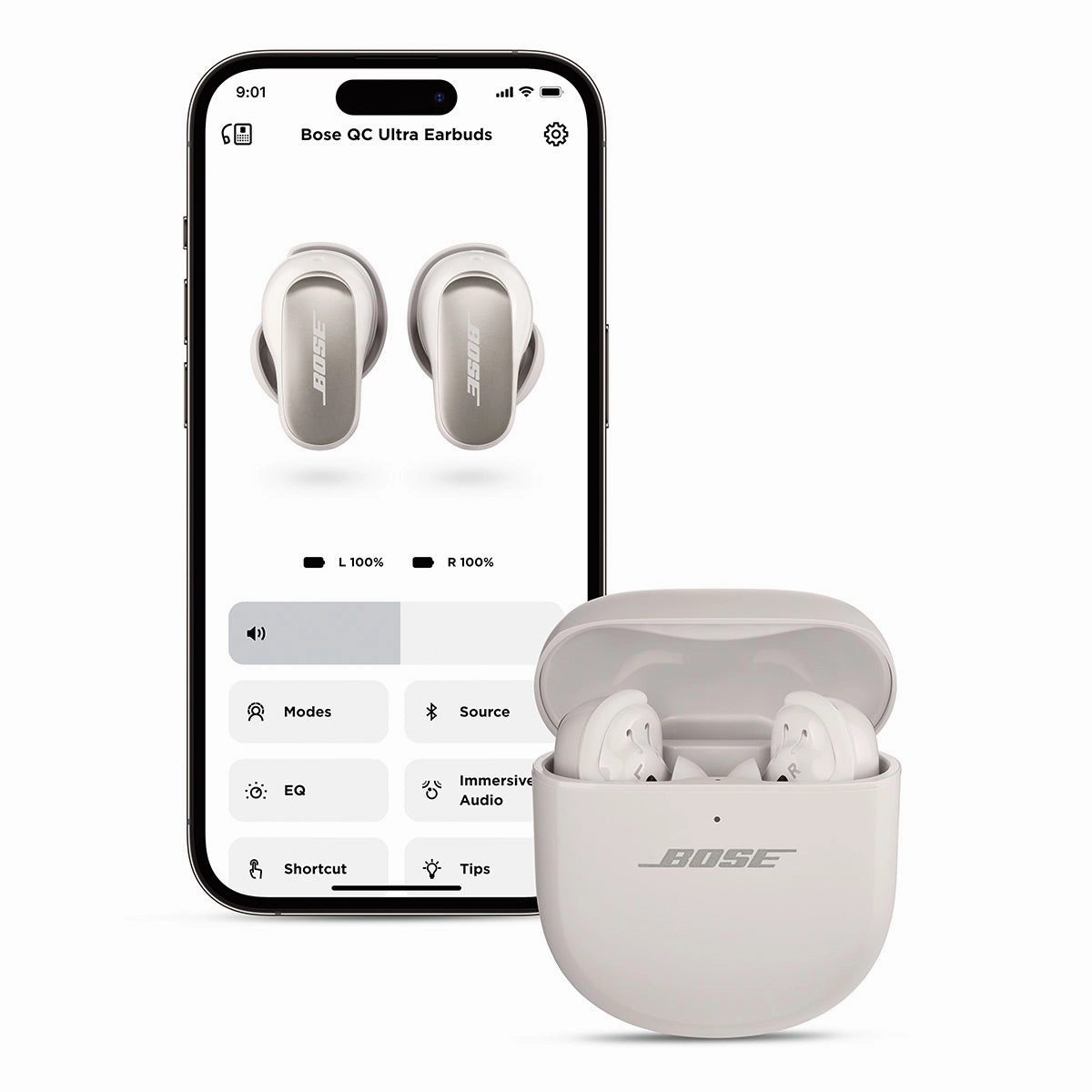 Bose QuietComfort Ultra Wireless Noise Cancelling Headphones with QuietComfort Ultra Wireless Noise Cancelling Earbuds (White)
