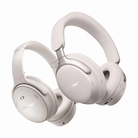 Bose Wireless Headphone Bundle with QuietComfort Ultra Wireless Noise Cancelling Headphones and QuietComfort Noise Cancelling Headphones (White) hi-fi unbalanced input,hi-fi signal purity,hi-fi acoustic panel