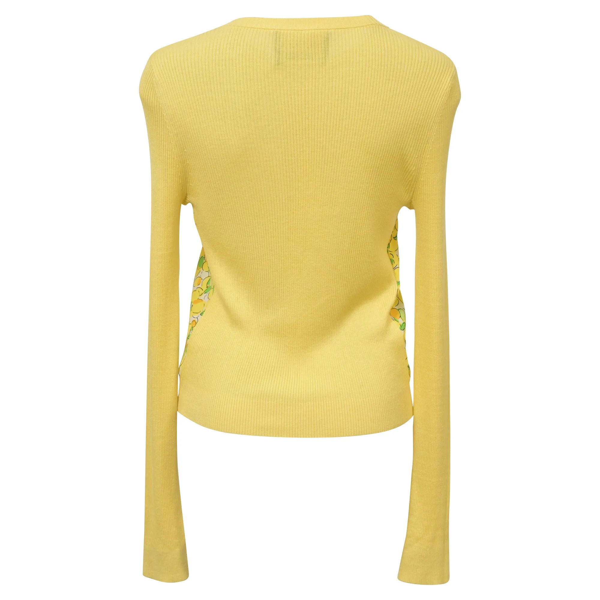 Cardigan Boutique Moschino à boutons fleuri en coton jaune