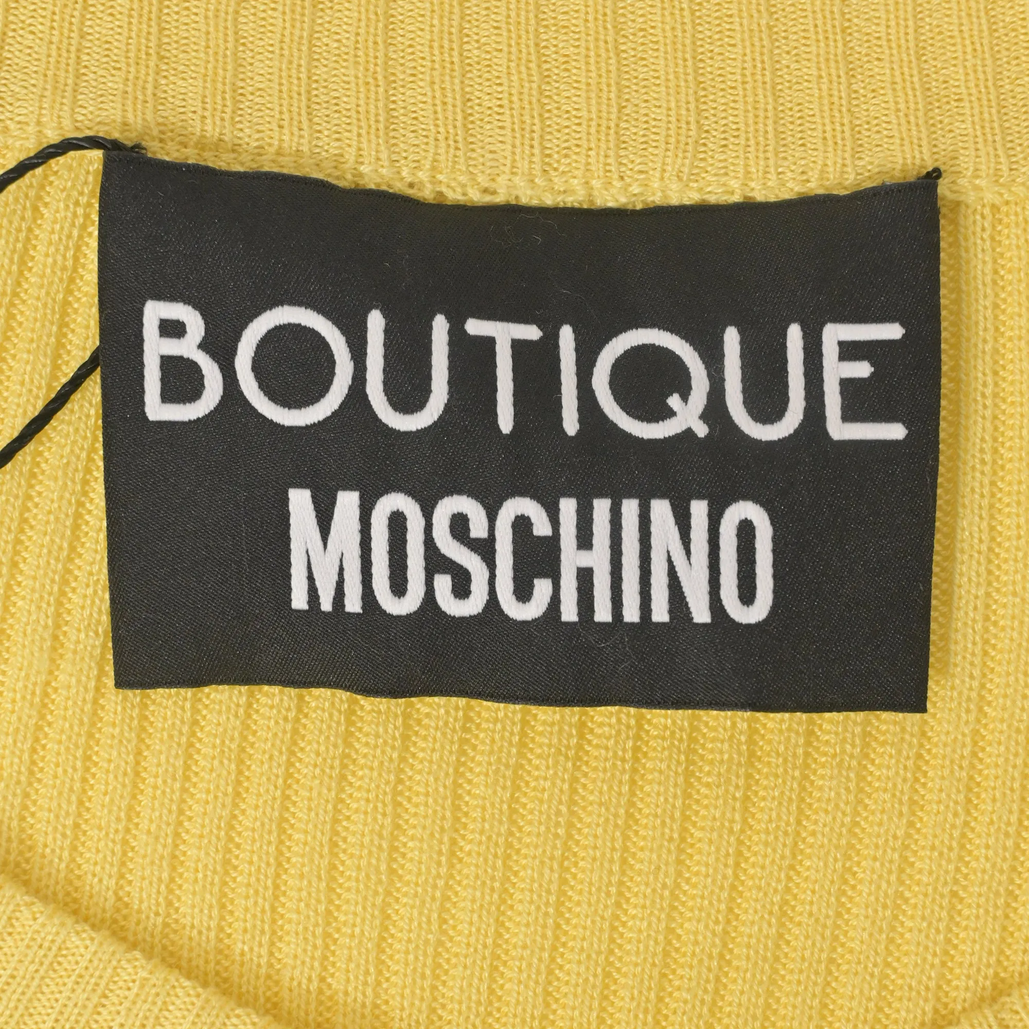 Cardigan Boutique Moschino à boutons fleuri en coton jaune