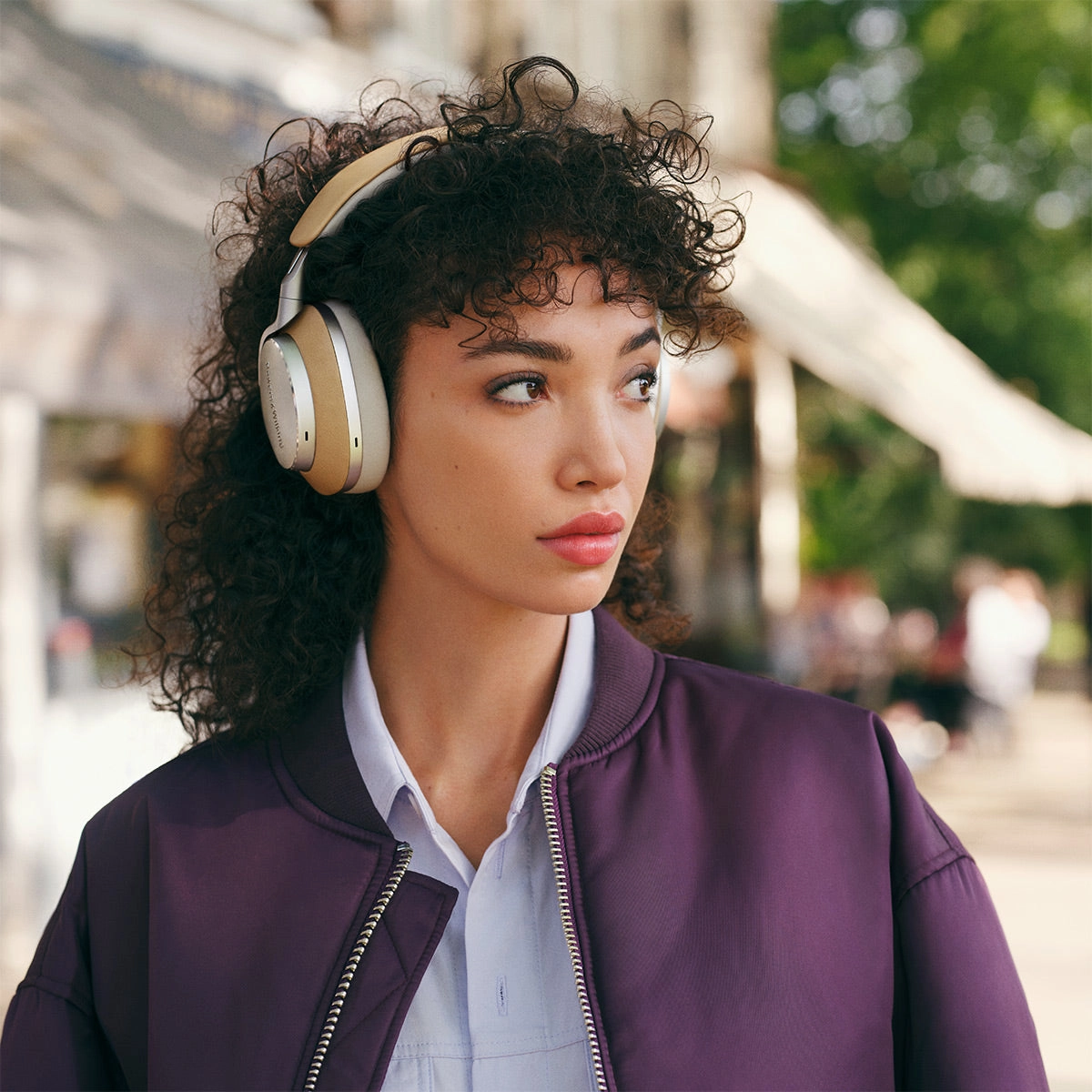 Bowers & Wilkins Px8 Wireless Bluetooth Over-Ear Headphones with Active Noise Cancellation (Tan)