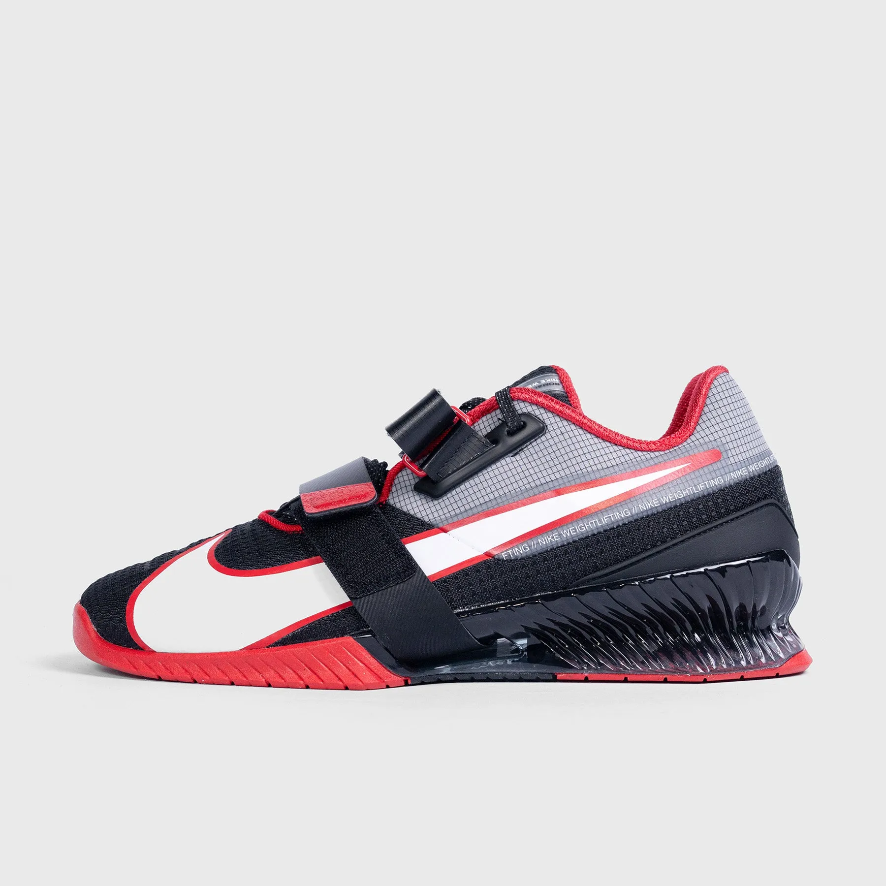 Nike - Romaleos 4 Weightlifting Shoes - Black/White-University Red Comfort Breathable Padding