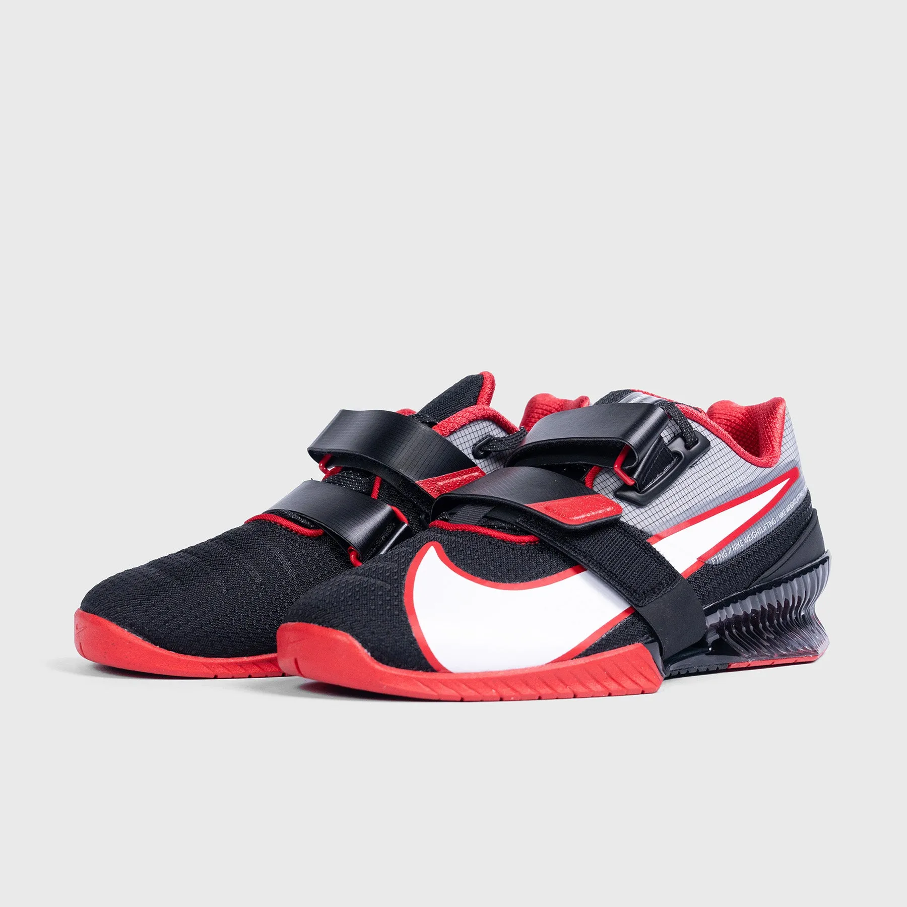 Nike - Romaleos 4 Weightlifting Shoes - Black/White-University Red Gift Fuzzy