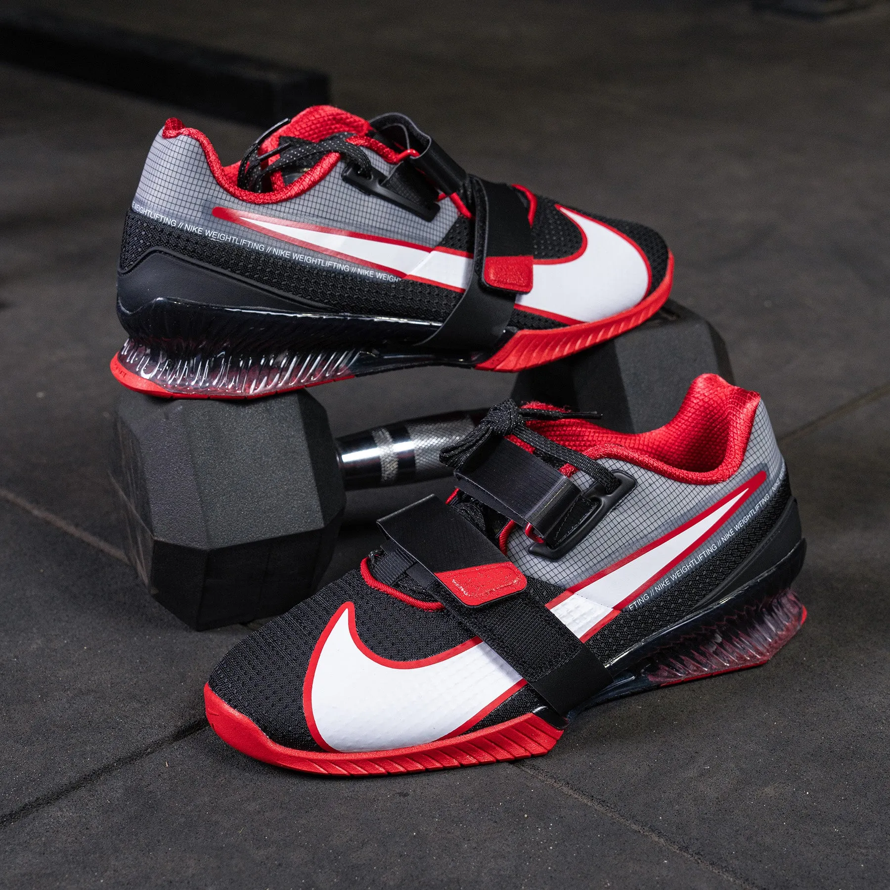 Nike - Romaleos 4 Weightlifting Shoes - Black/White-University Red Comfort Relevant Facilitating