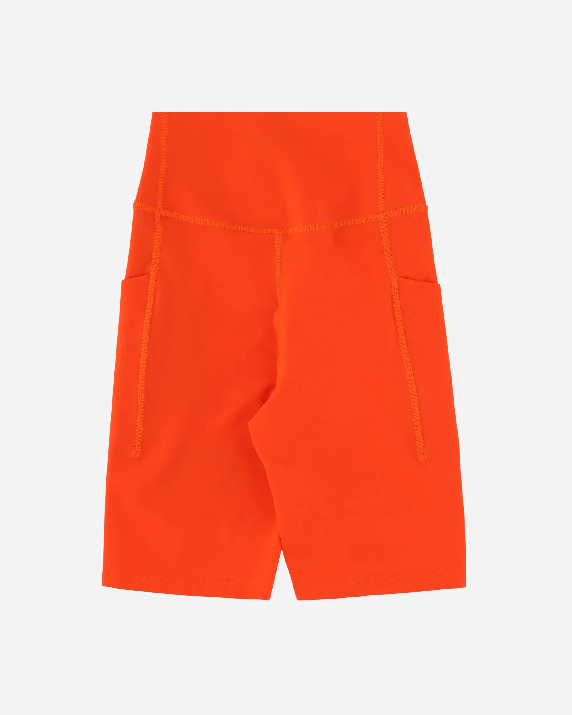Online Ceramics Wmns 9" Biker Shorts Power Orange Abstract Print Comfortable Flannel
