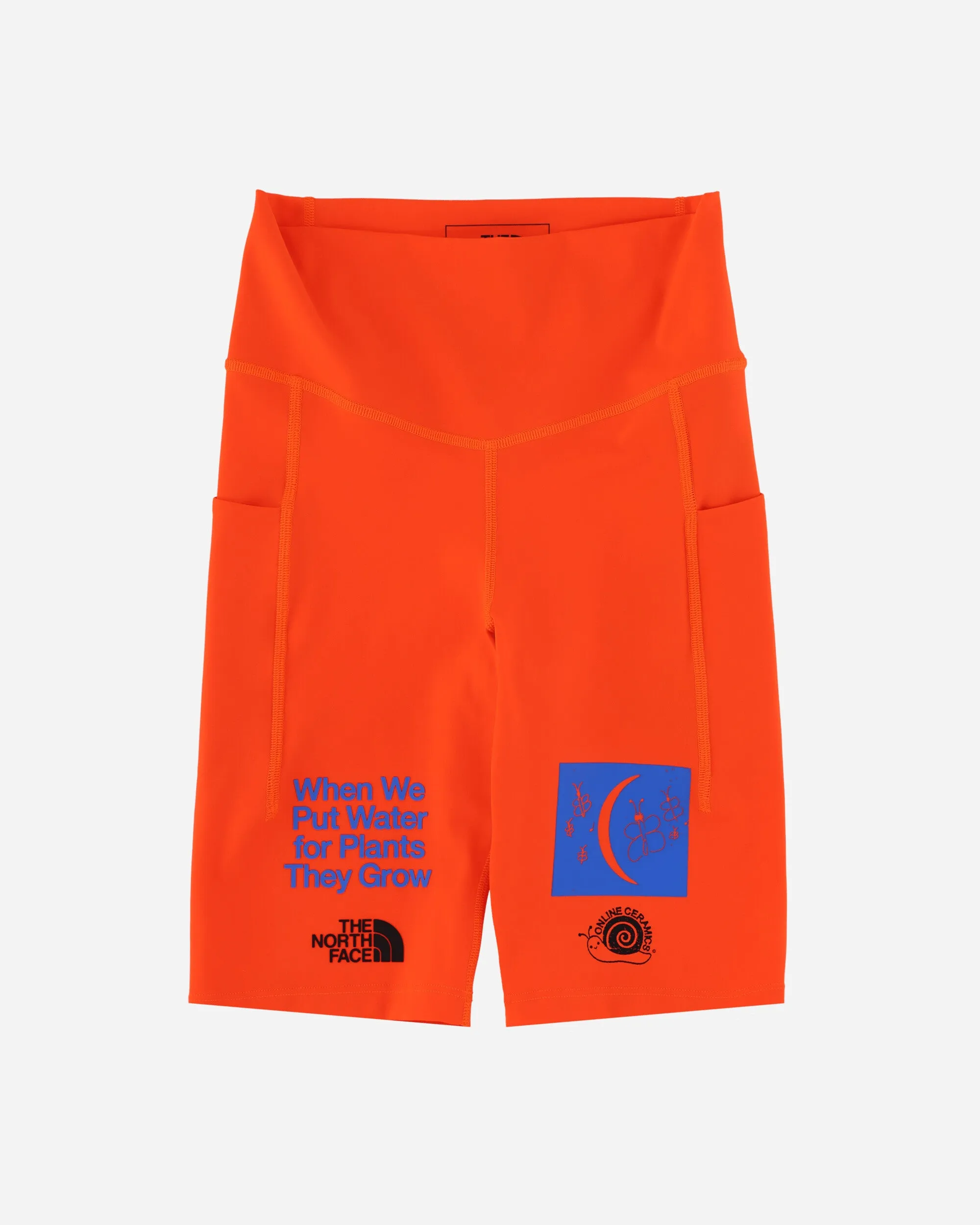 Online Ceramics Wmns 9" Biker Shorts Power Orange Stunning