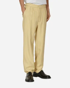 Yak Dennis Stripe Trousers Cream / White