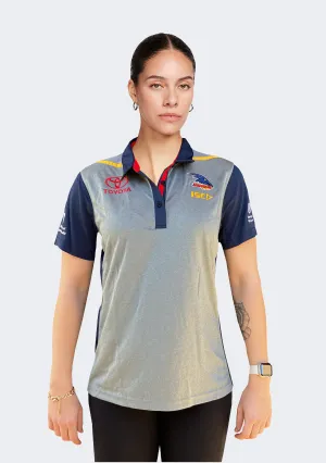 Isc Womens Adelaide Crows Performance Polo Folded Edge