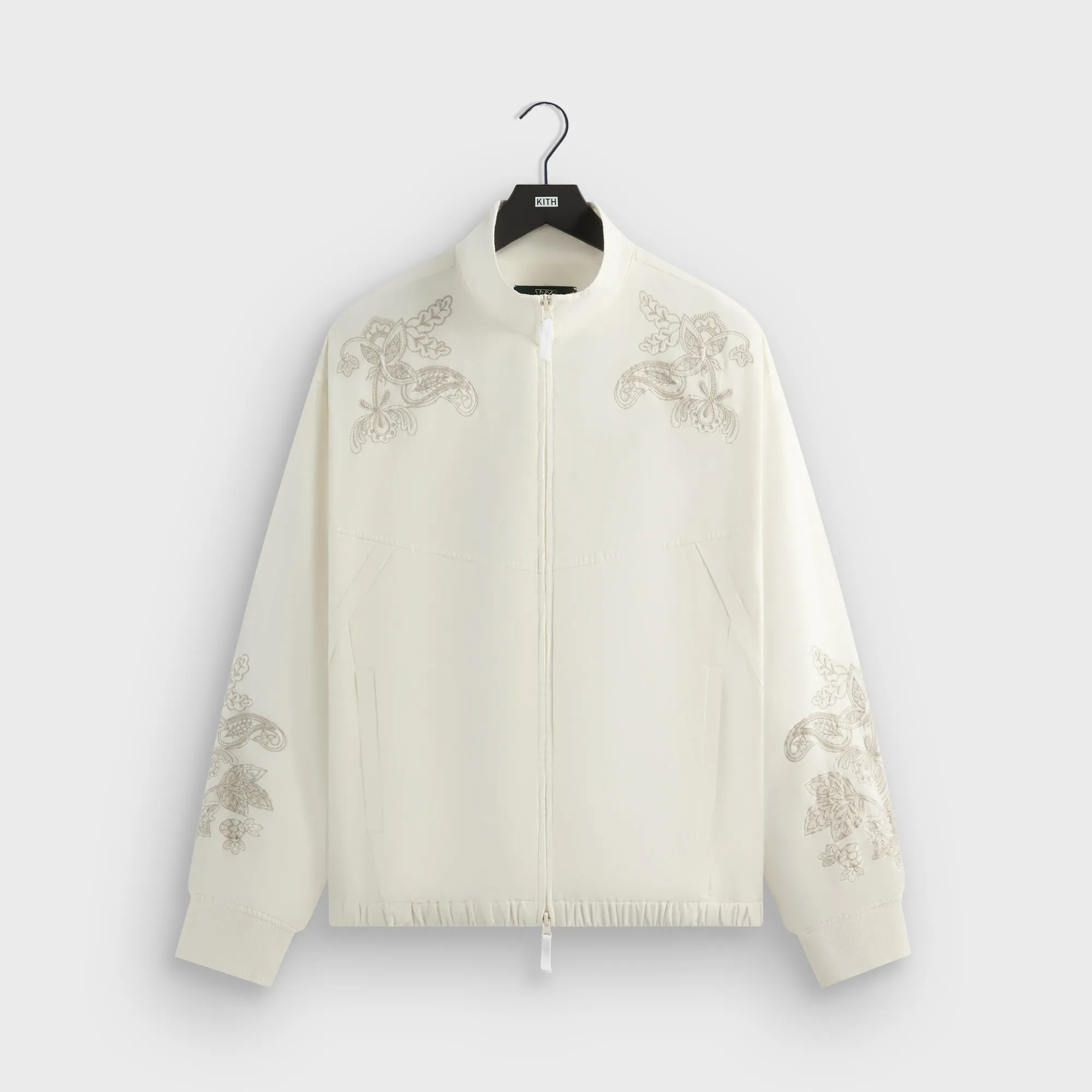 Dartline Comfortable Elastic Cheerful Kith For Wilson Embroidered Mesh Track Jacket - White