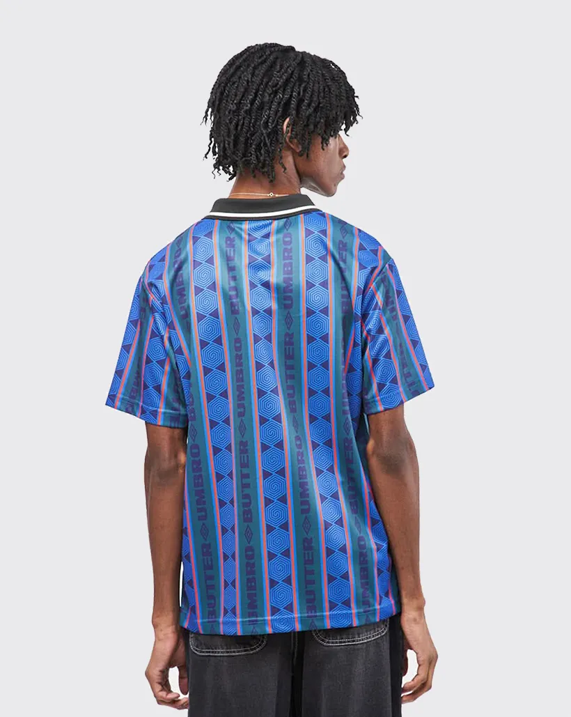 Self Walking Butter Goods X Umbro Vert Jersey - Forest/Cobalt