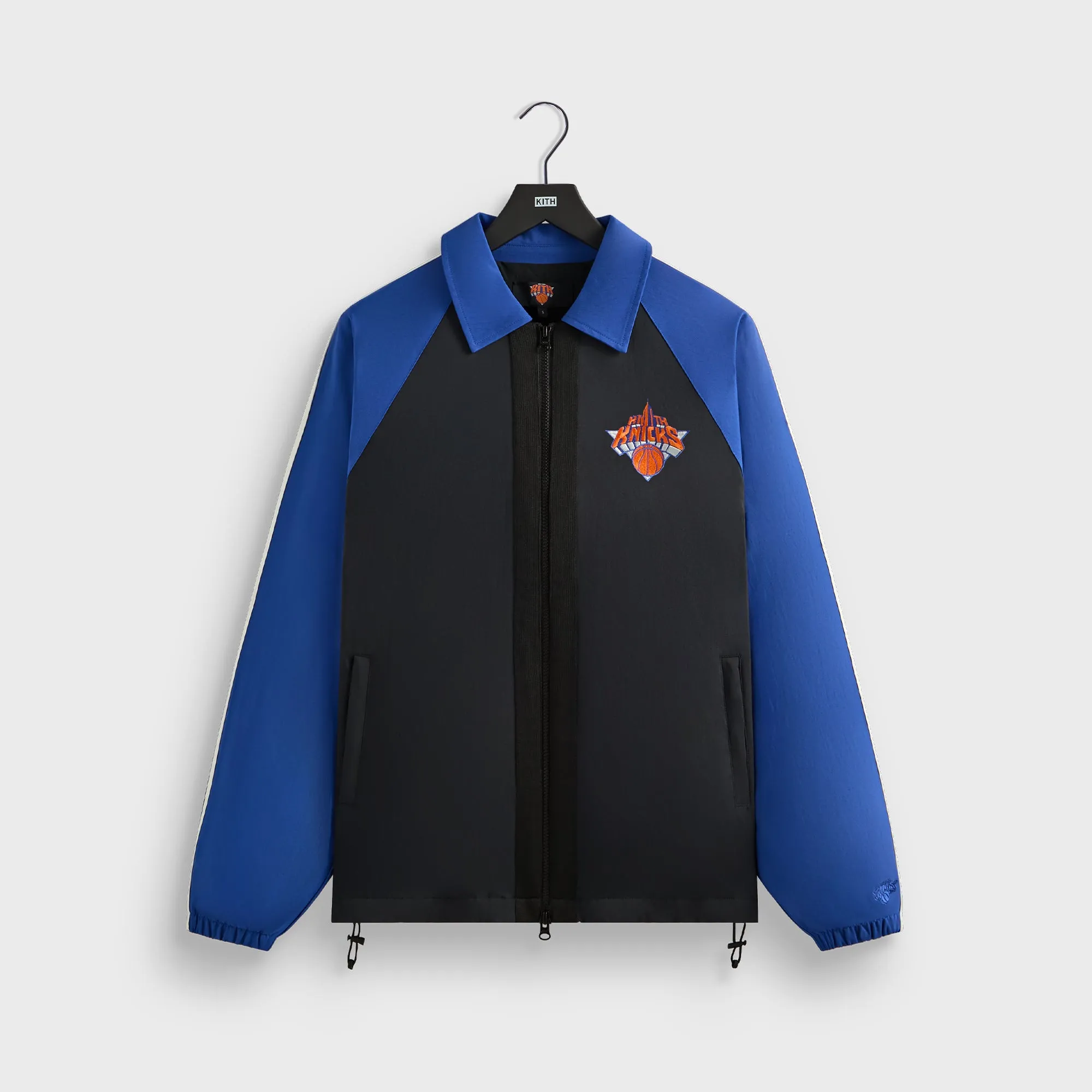 Kith For The New York Knicks Vintage Nylon Jacket - Black Comfortable Humid Hoodie Workout Set