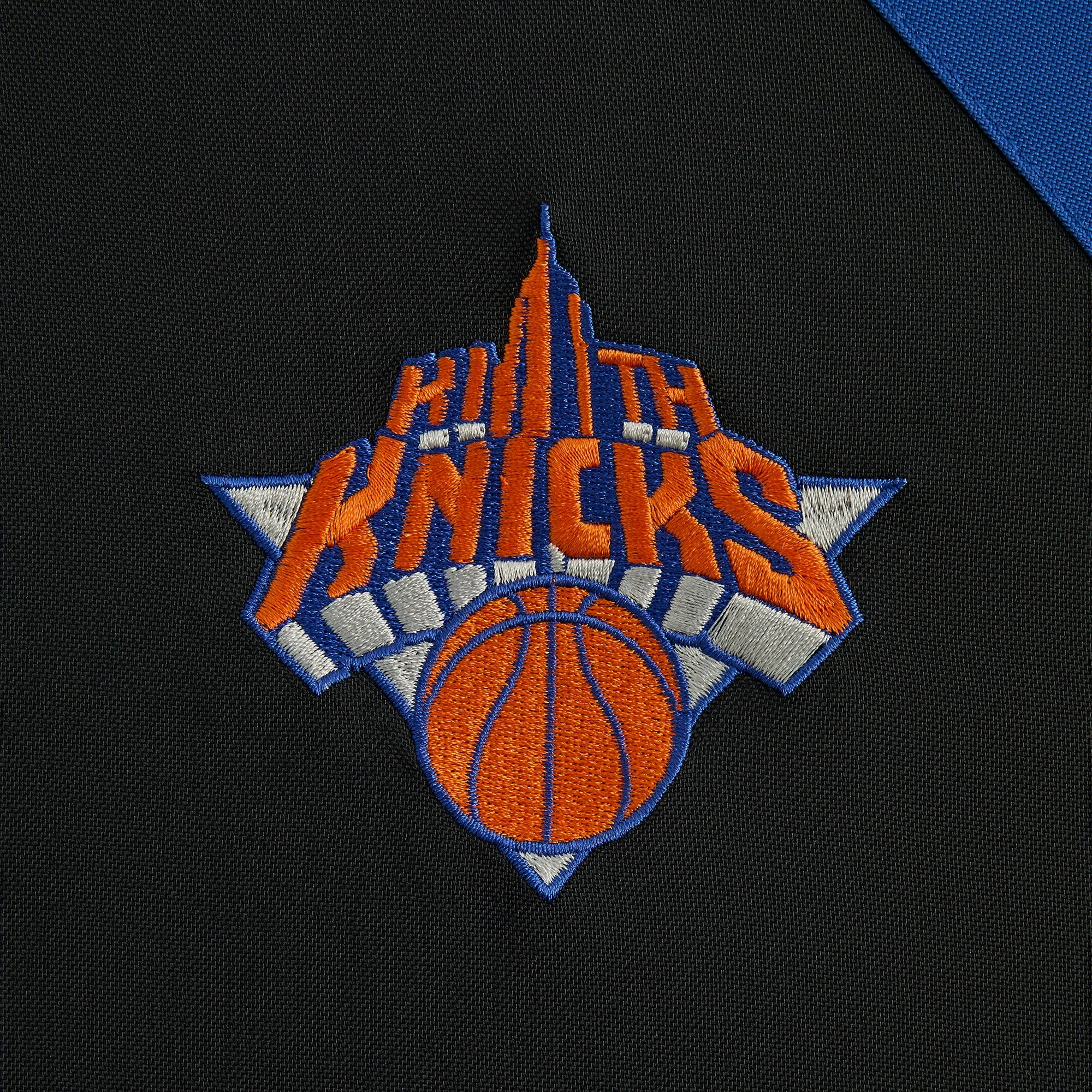 Kith For The New York Knicks Vintage Nylon Jacket - Black Jet Lion Badges