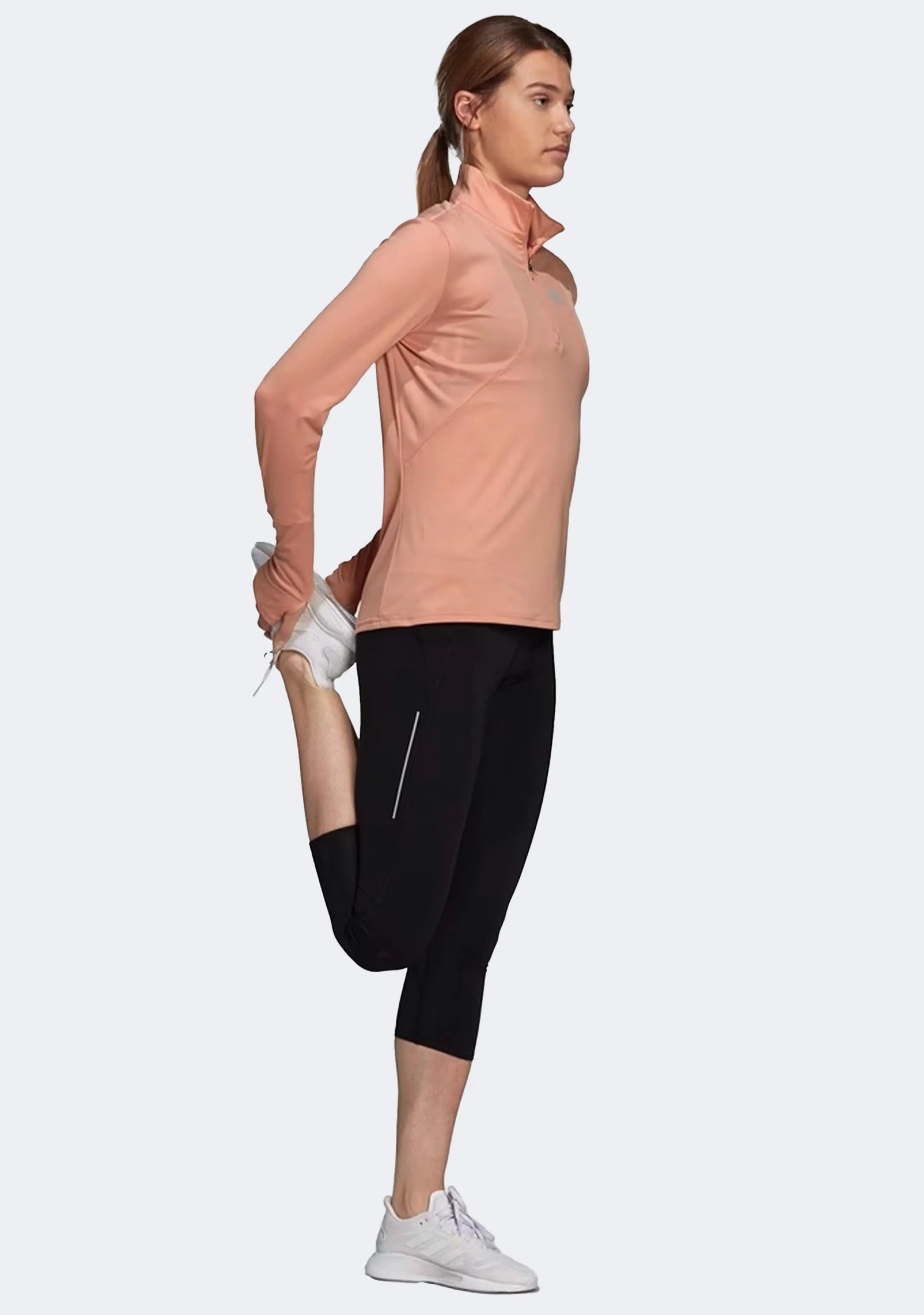 Comfortable Creature Adidas Women'S Own The Run 1/2 Zip Tee