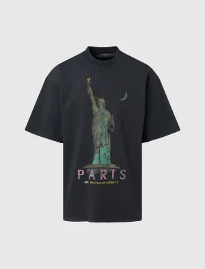 Belt Style Invisible Seams Paris Liberty T-Shirt