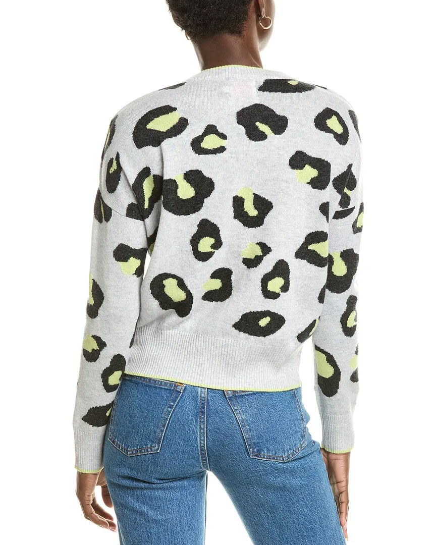 Pull Brodie en laine cachemire et mélange cachemire à motif léopard en intarsia