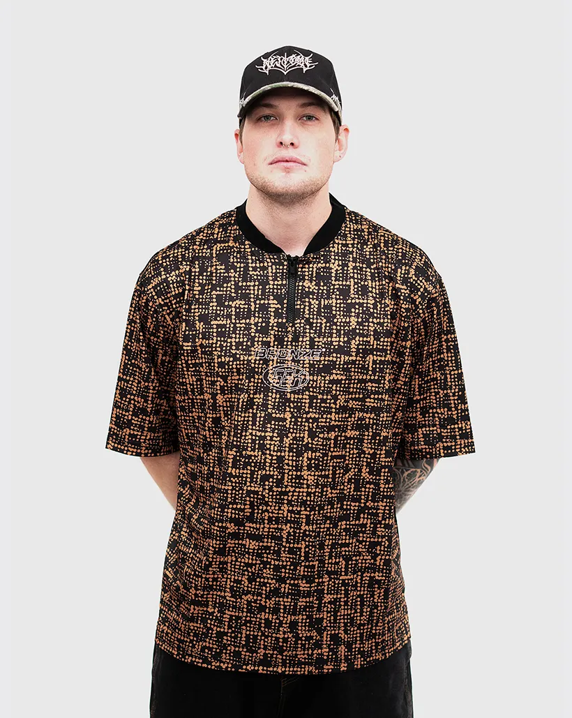 Bronze 56K Bike Jersey - Brown Hood With Non-Shrinking Materials Elastic Edge
