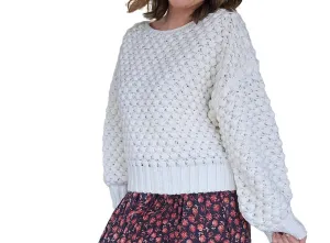Pullover à bulles en blanc