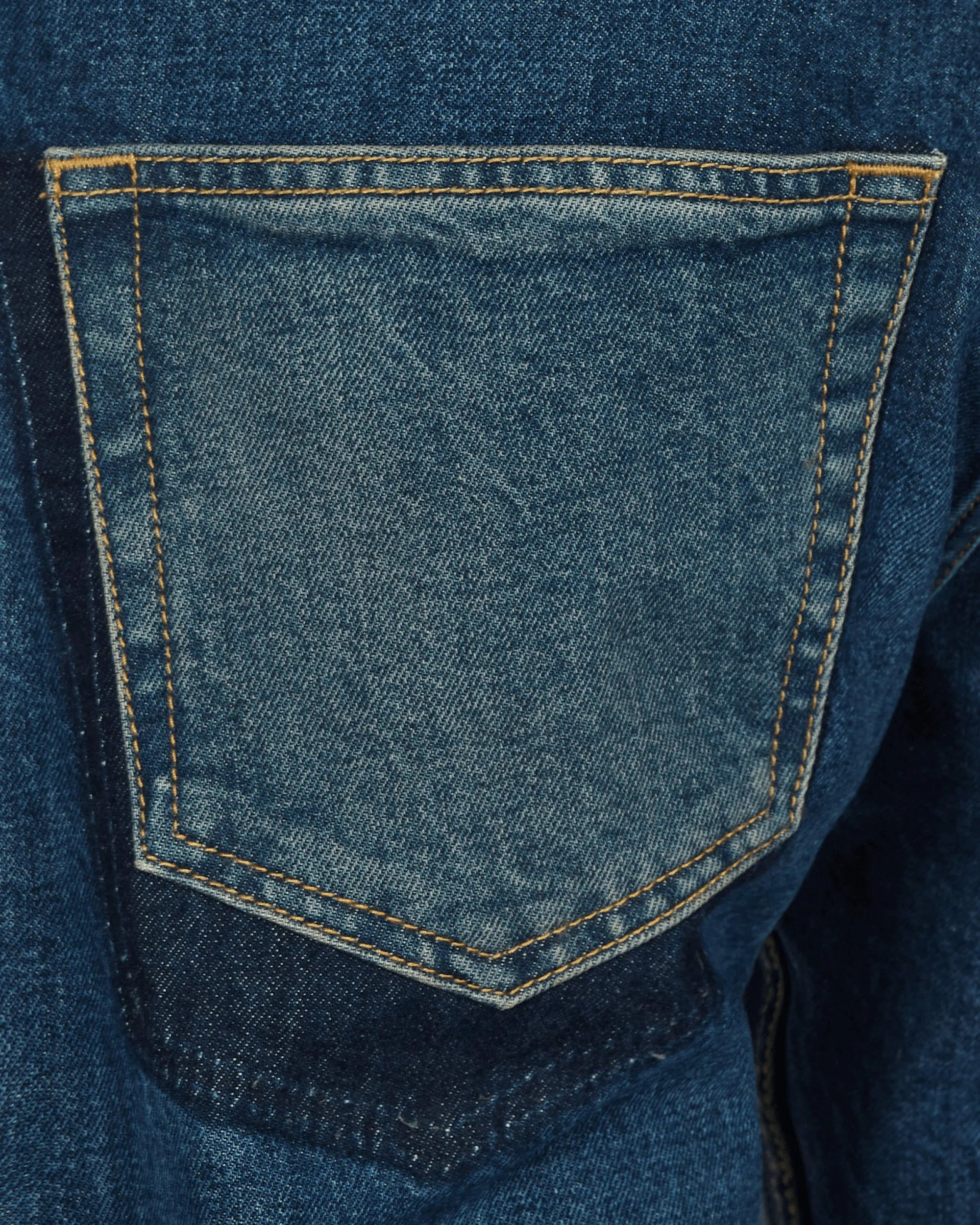 Symbol Quick Dry Technology Straight-Leg Faded Denim Pants Blue