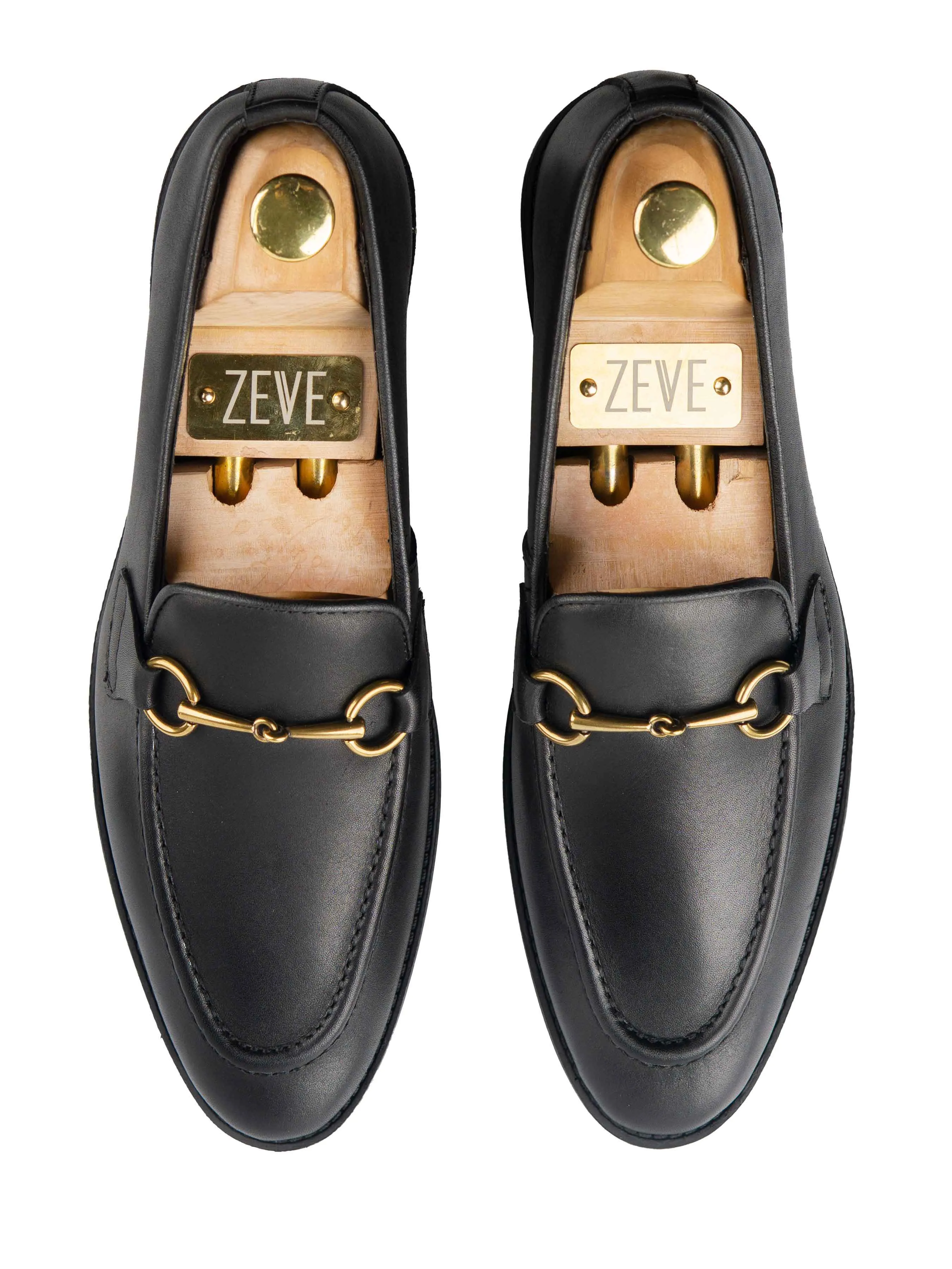 Horsebit Buckle Loafer - Solid Black Leather (Flexi-Sole) The Fast Lane Choice Labor Day Sale