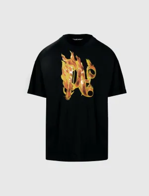 Hidden-Zipper Sleeve Wrap Leggings Wrap Burning Monogram Tee