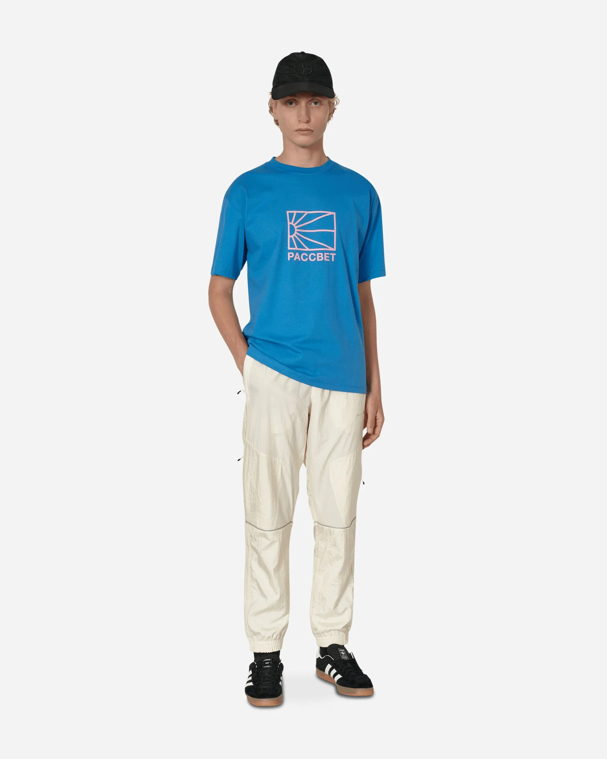 Seamless Edge Level Comfortable Handiness Reveal Material Mix Track Pants White