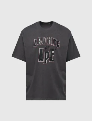 Crack Print Logo Tee Split Sleeves Index Fleece - Lining