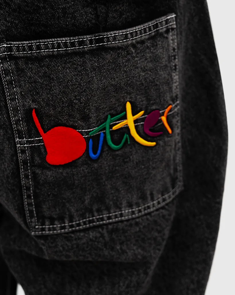 Bags Moisture - Wicking Property Butter Goods Art Denim Jeans - Washed Black
