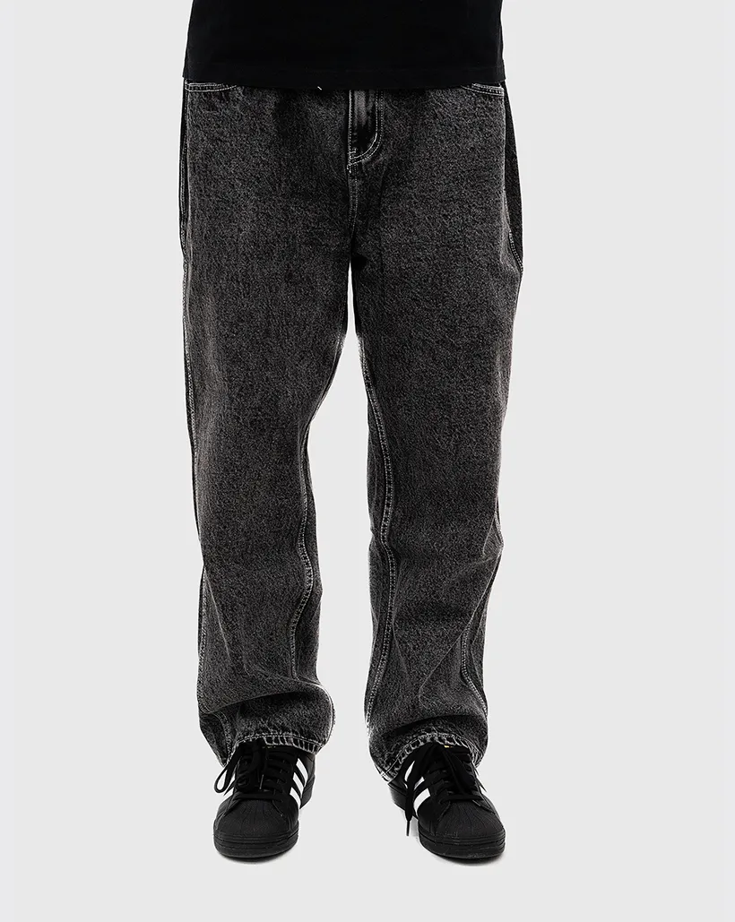Butter Goods Art Denim Jeans - Washed Black Capri Pants Seed