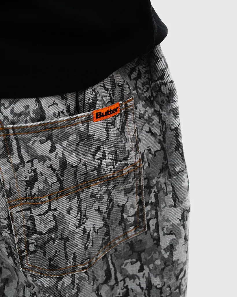 Chunky Comfortable Customization Freedom Butter Goods Bark Denim Shorts - Black