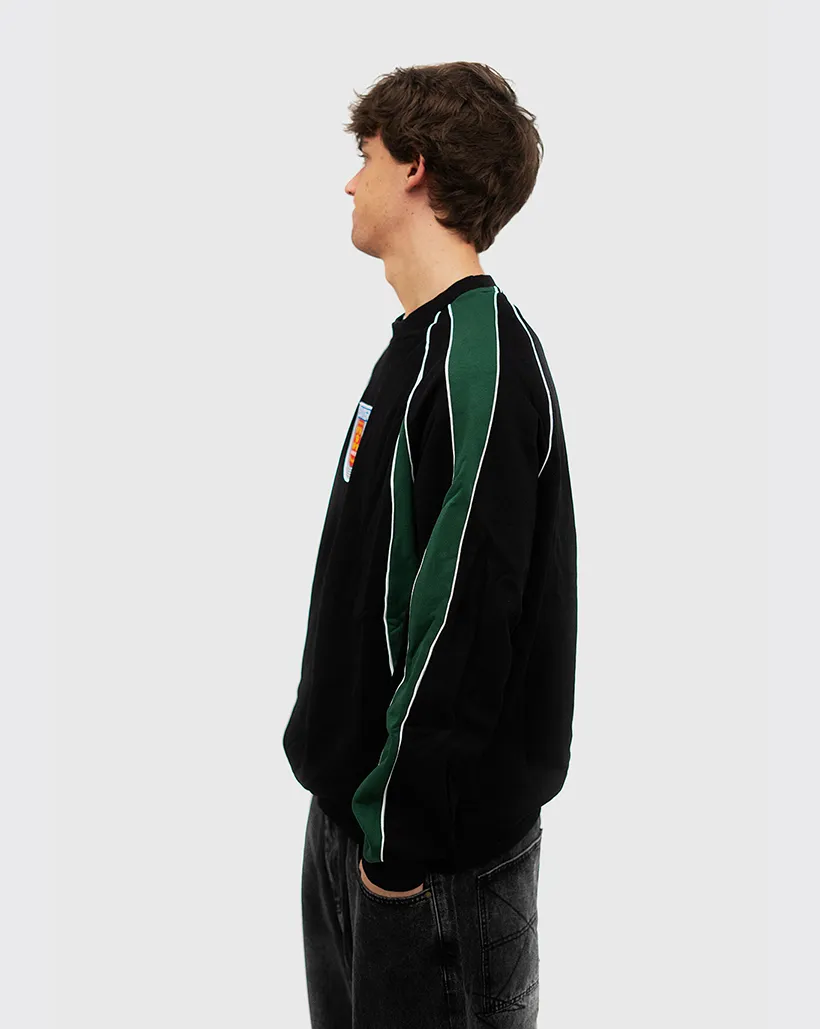 Boron Boride Bell Sleeves Index Butter Goods Crown Crewneck - Black