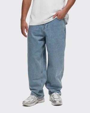 Butter Goods Lock Baggy Denim Jeans - Light Indigo Boat Neck