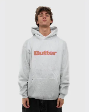 Soft Elbow Butter Goods Nylon Logo Applique Pullover Hoodie - Ash