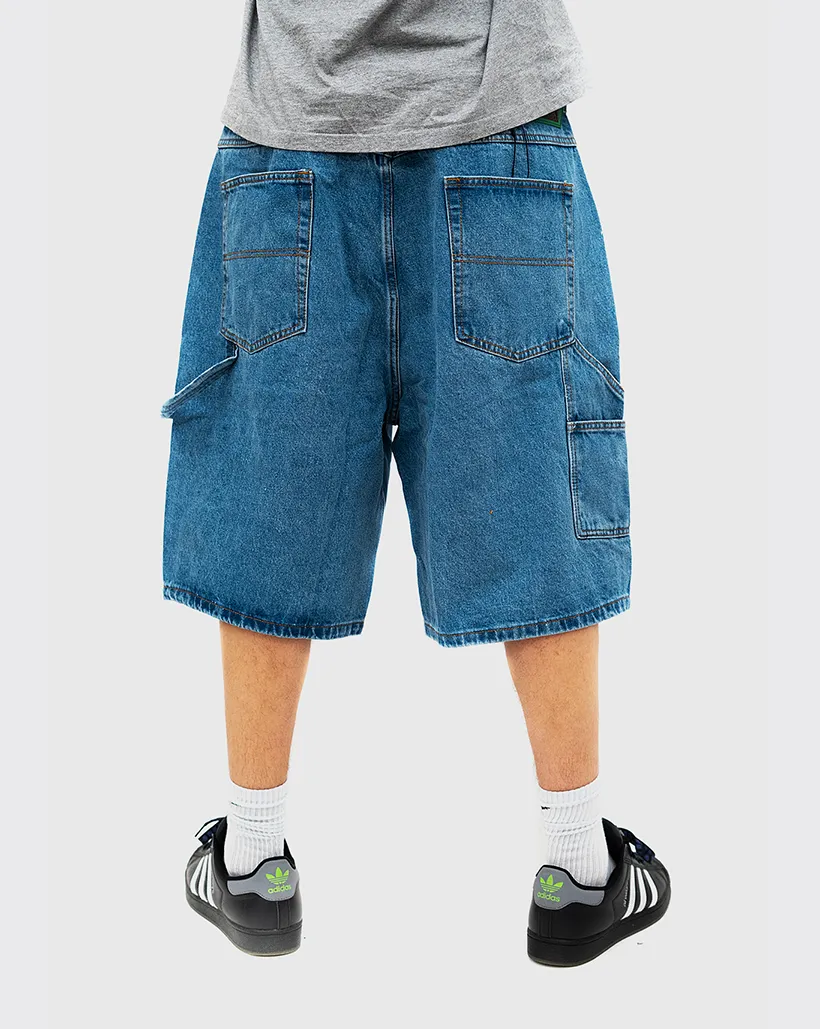 Butter Goods Weathergear Denim Shorts - Worn Indigo Stretch - Waist Upper A-Lining
