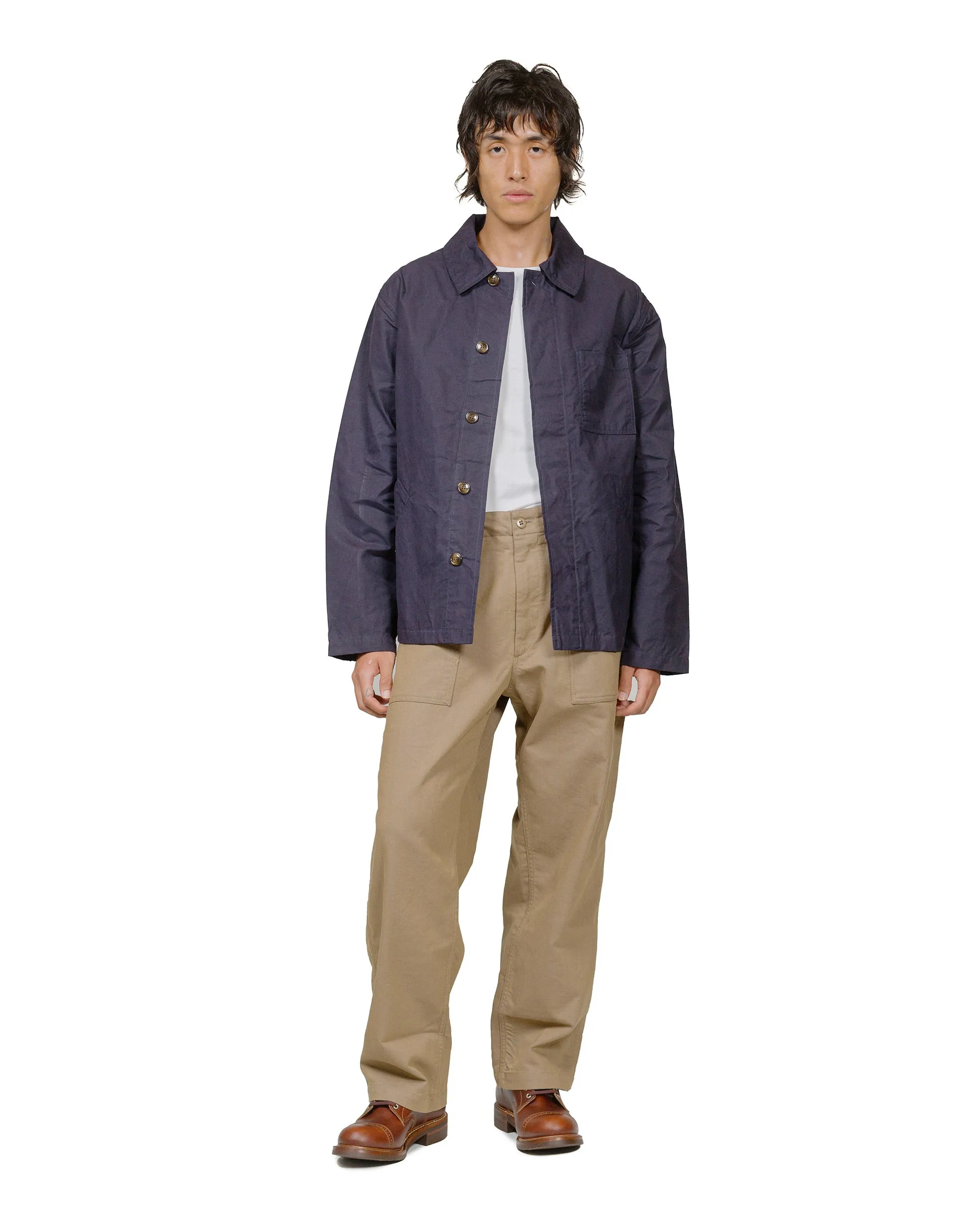 Engineered Garments Fatigue Pant Khaki/Blue Pc Iridescent Heavy Twill Breathable Toe Area Anti-Fog