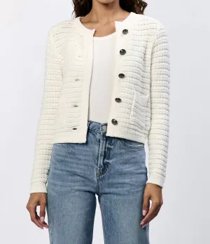 Cardigan à boutons Cambria en blanc