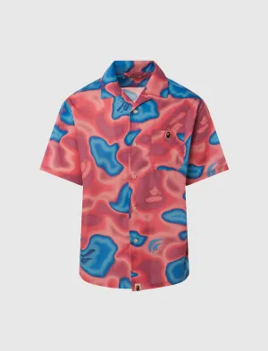 Camo Collar Shirt Tapered Waist Anti-Globalization