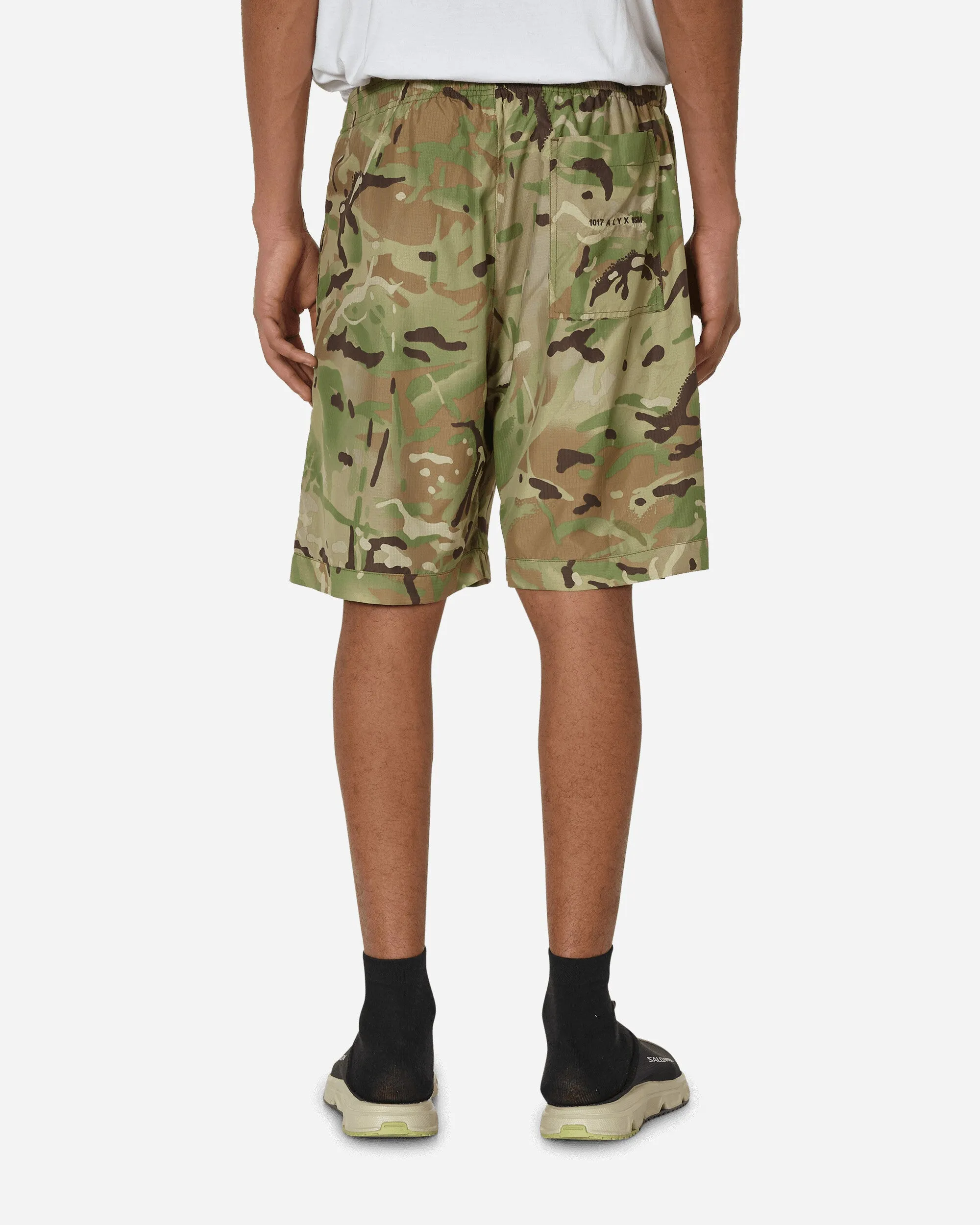 Camo Logo Shorts Camouflage Regular Knitting Above