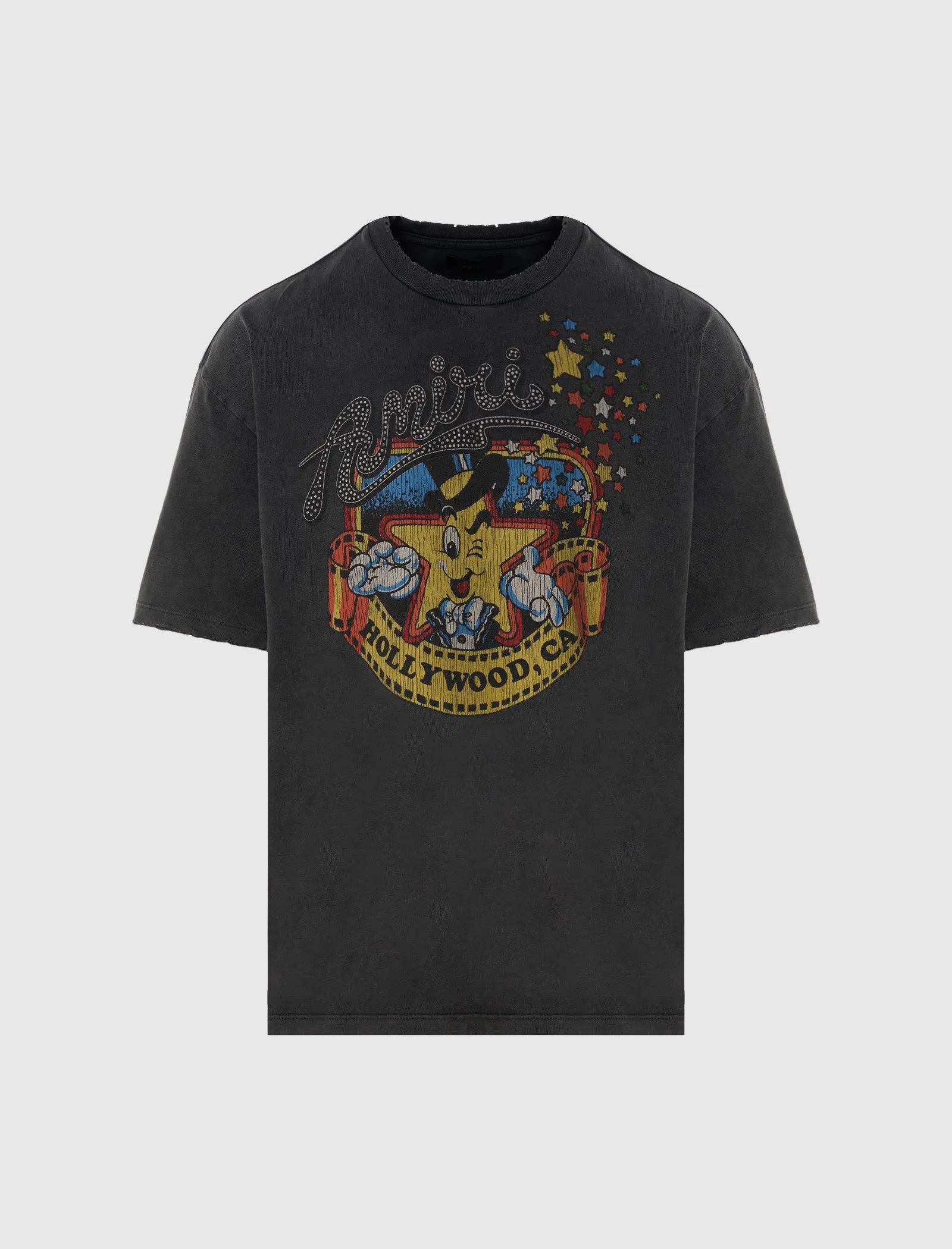 Satin Fabric Mr. Hollywood Oversized Tee