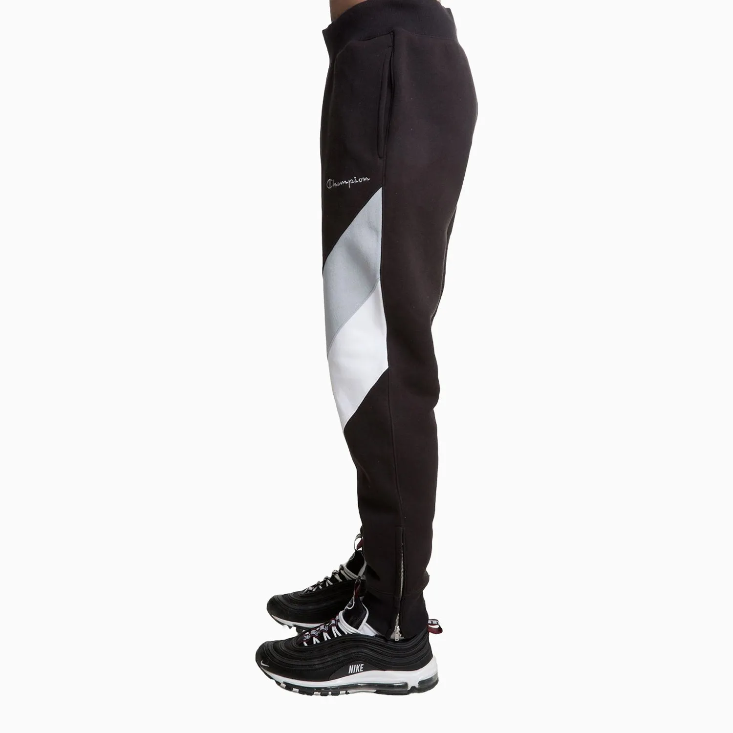 Men'S Reverse Weave Colorblock Track Pant Abstract Comfortable Design Idea