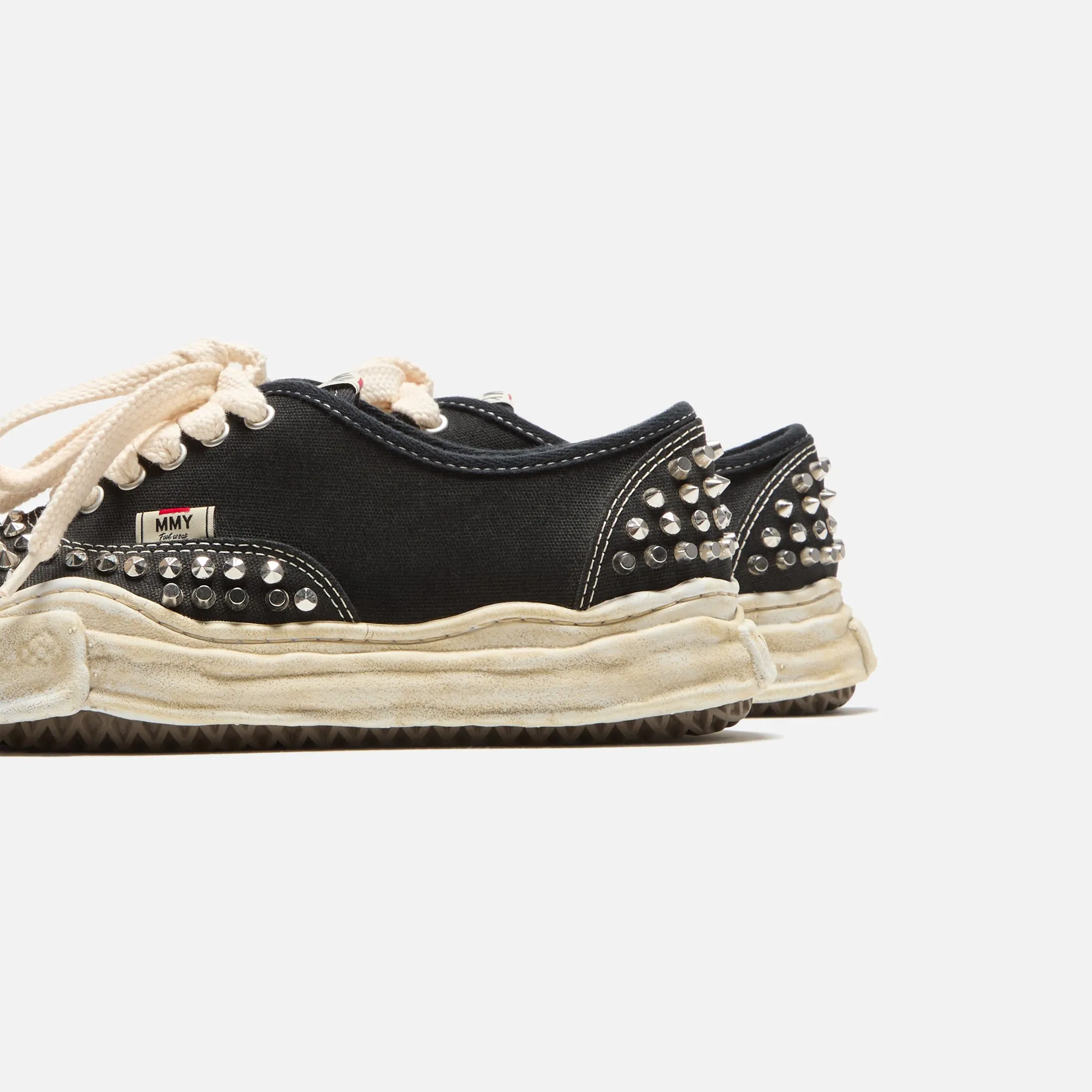 Mihara Yasuhiro Baker Original Sole Studded Canvas Low-Top Sneaker - Black Special Offer Big Savings