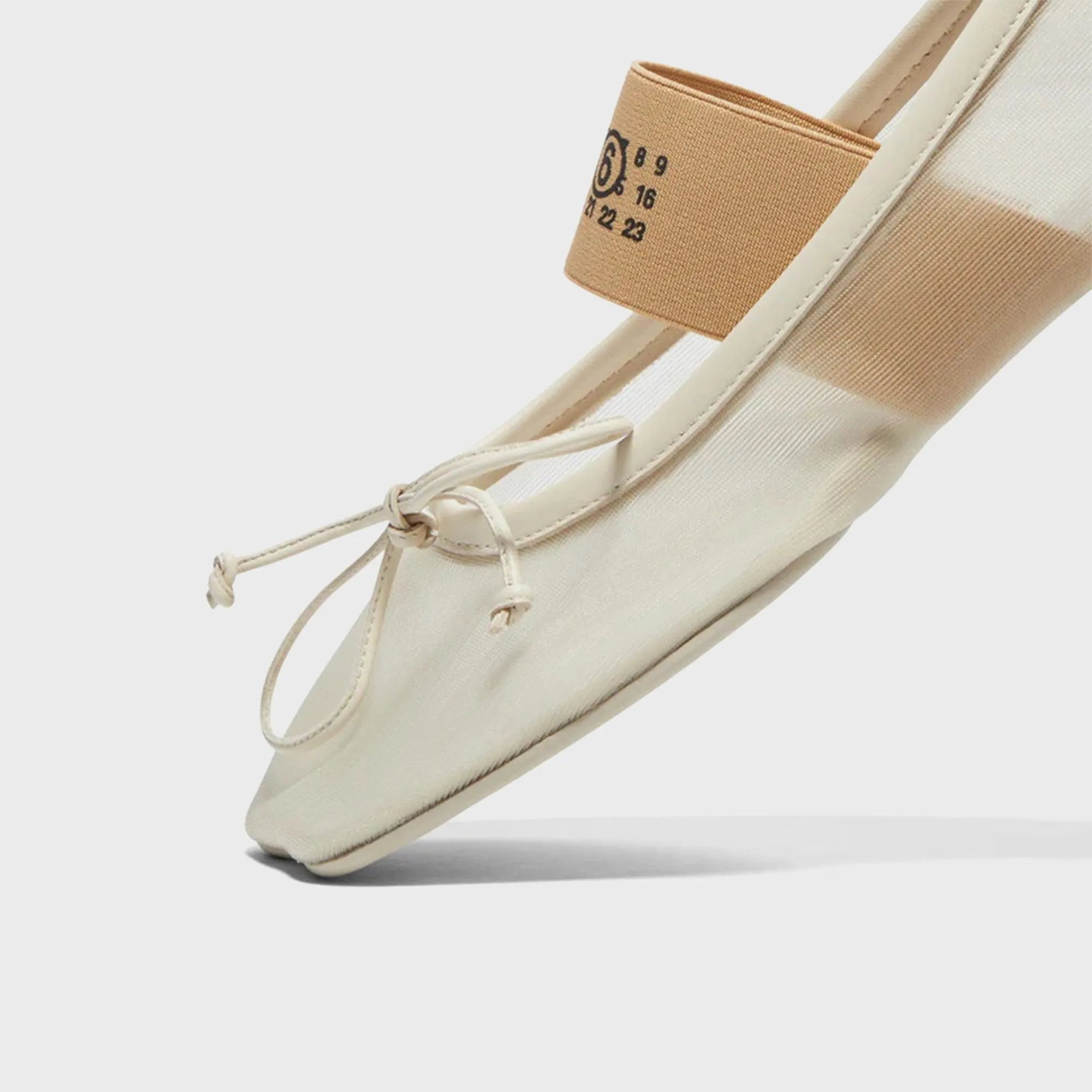 Artisanal Footwear Mm6 Maison Margiela Anatomic Numeric Ballerina - Bleached Sand