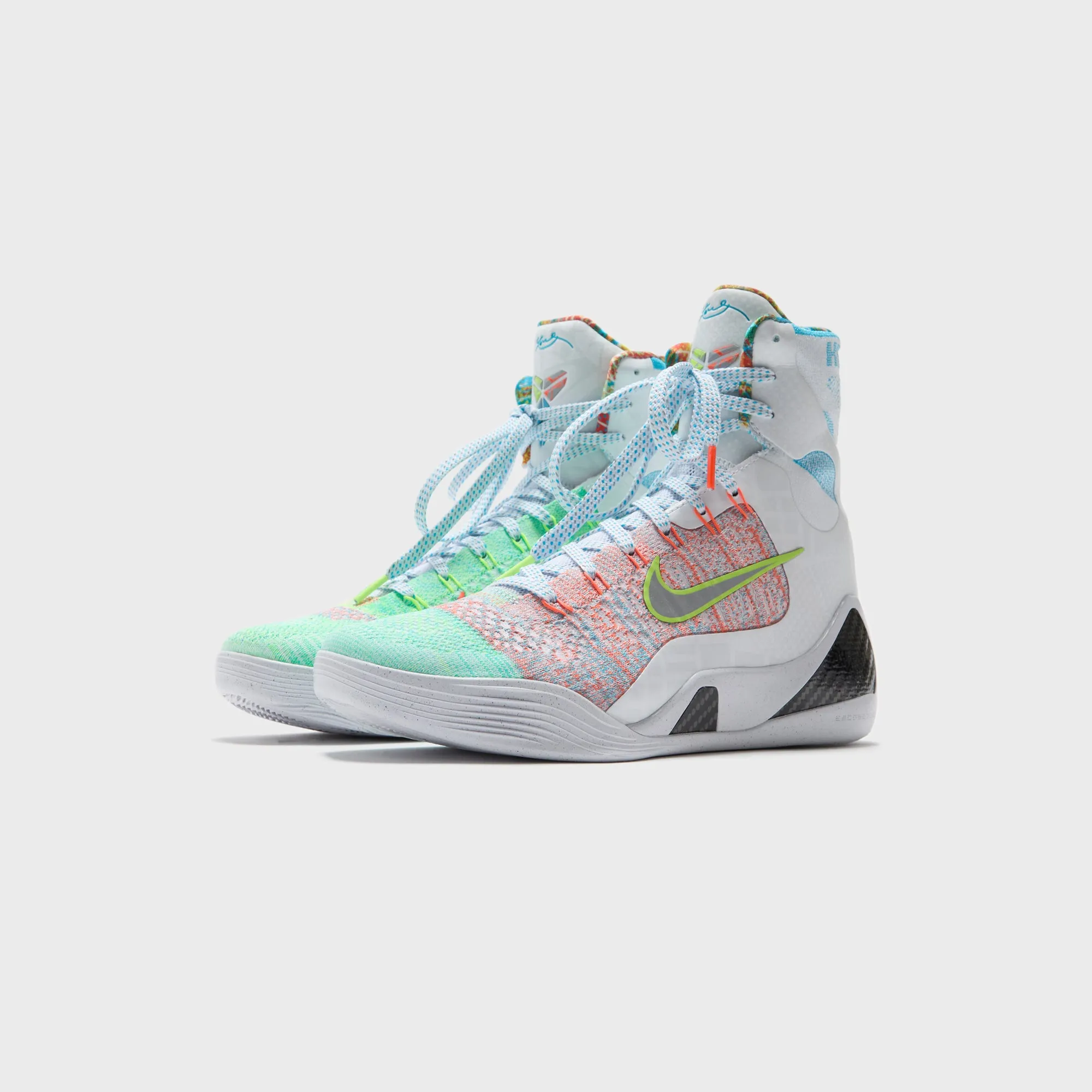 Nike Kobe 9 Elite Protro - White / Reflective Silver / Chlorine Blue / Black Traction Benefit