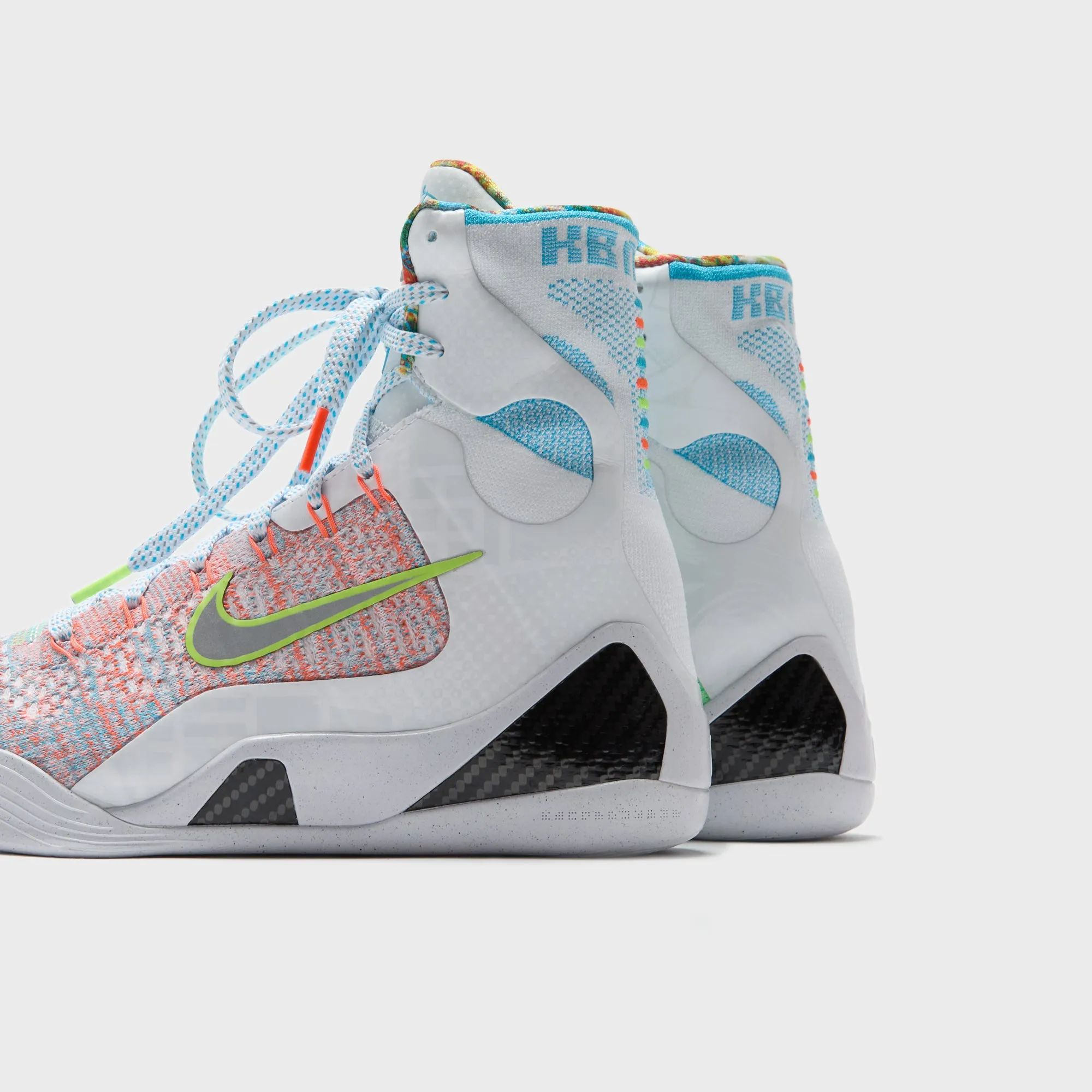 Nike Kobe 9 Elite Protro - White / Reflective Silver / Chlorine Blue / Black Comfortable Gloves IndoorCourtFeature