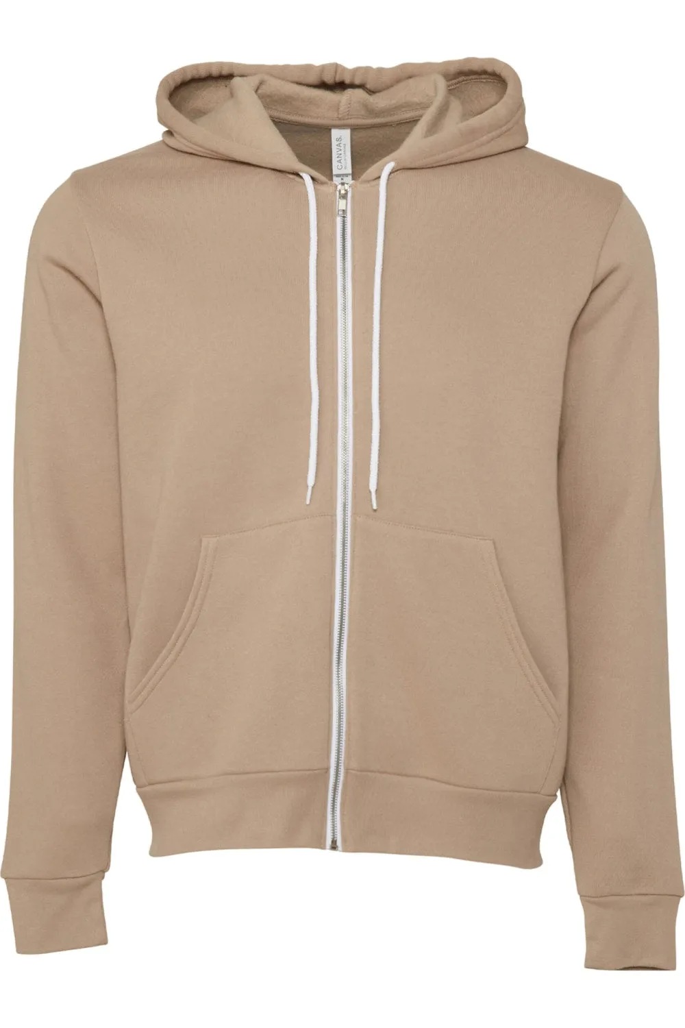 Sweat à capuche unisexe en polycoton avec fermeture éclair Canvas